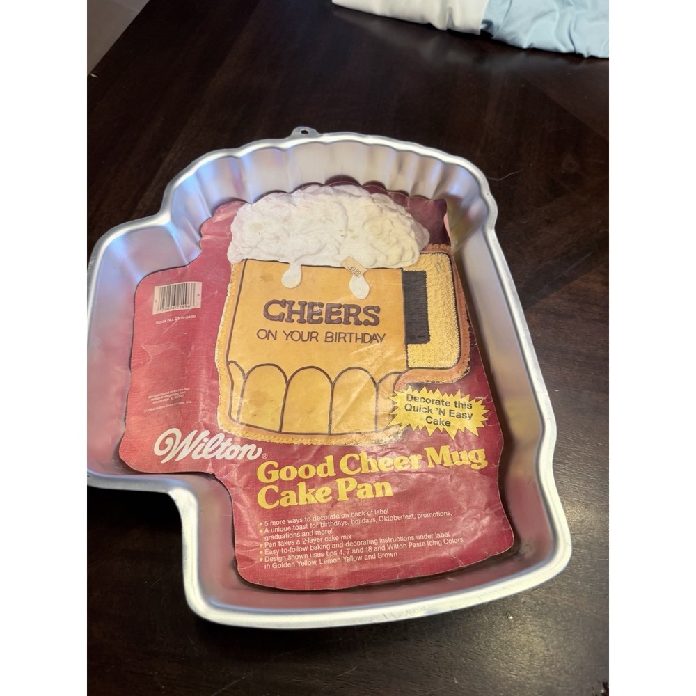 Vintage Wilton Good Cheer Beer Mug Cake Pan mold 502-3965 instructions
